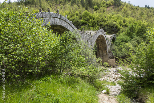 Kalogeriko triple arched stone bridge