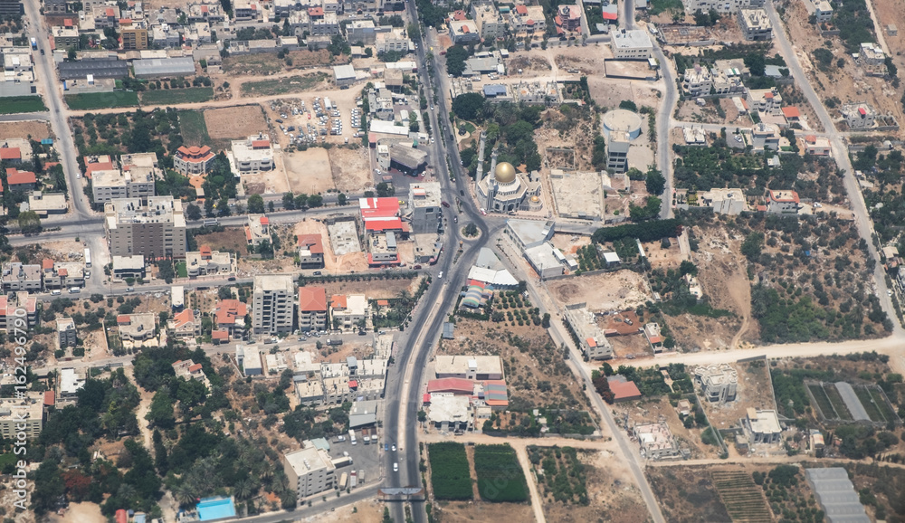 Aerial (bird) view on Central Districts of Israel
