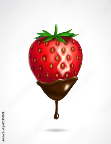 Strawberry dipped in chocolate