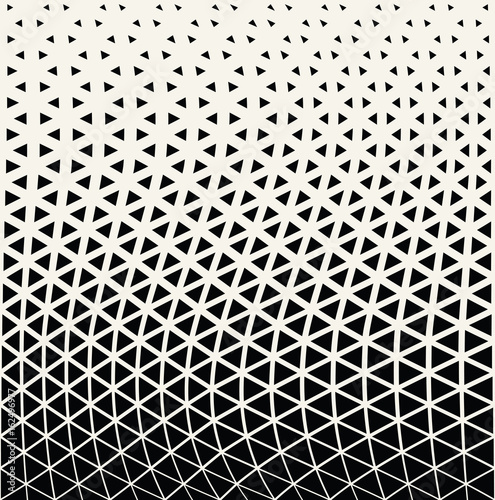 Abstract geometric triangle halftone gradient vector pattern
