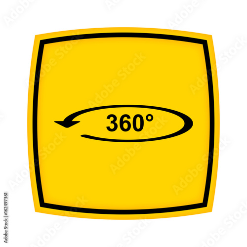 gelbes Schild - Icon - 360 Grad VR
