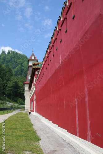 Ancient castle palace. Castle wall. Castle tower. Castles door gate. Castles window walls background. Castles isolated. Castles palace fort landscape background photo