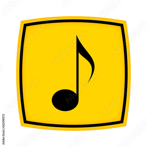 gelbes Schild - Icon - Note