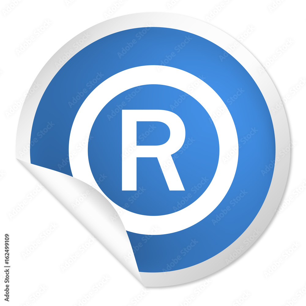 runder Sticker blau - Urheberrecht runder Sticker blau - Urheberrecht
