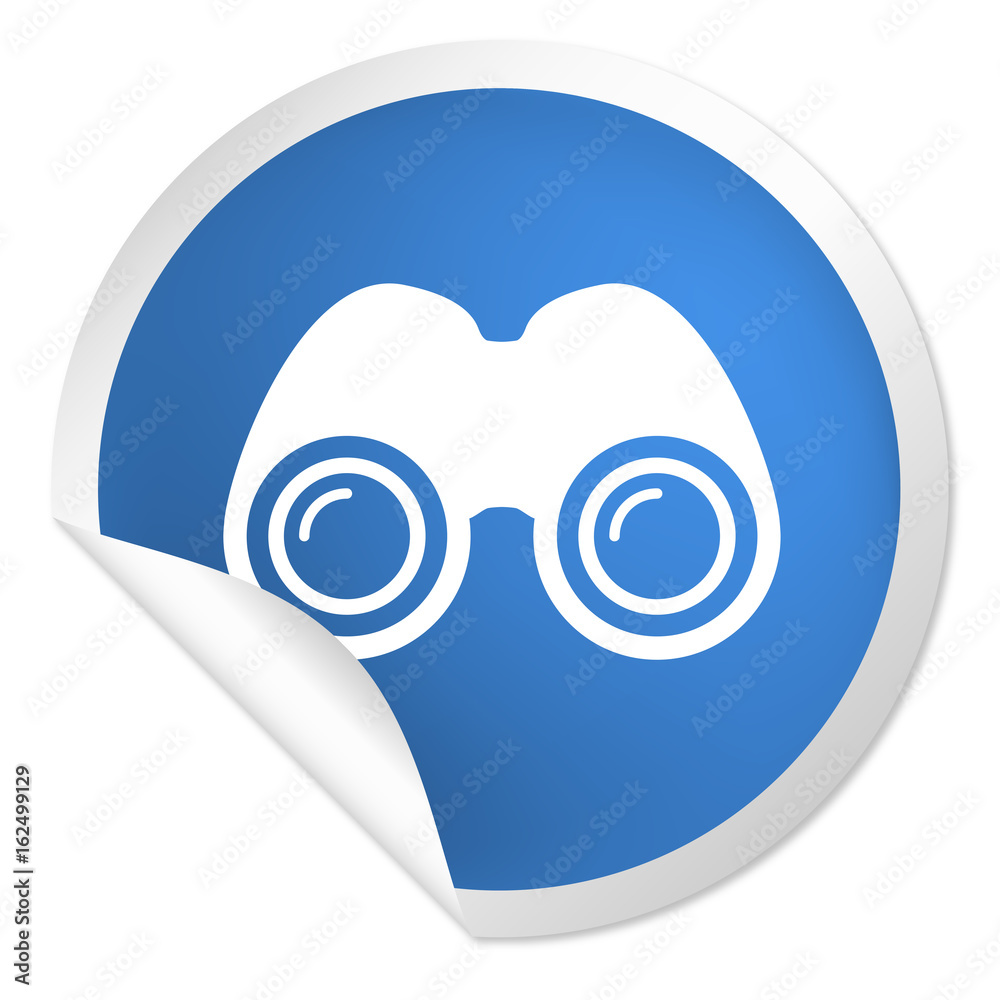 runder Sticker blau - Fernrohr runder Sticker blau - Fernrohr
