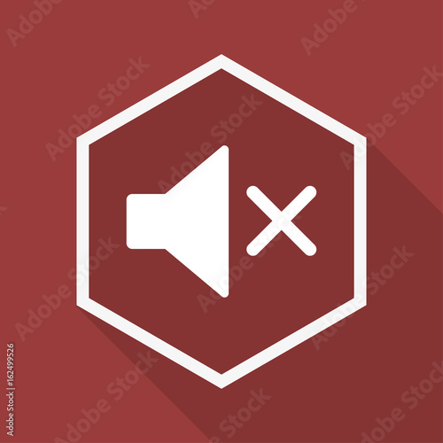 Poly Button mit Schatten - Lautstärke stumm