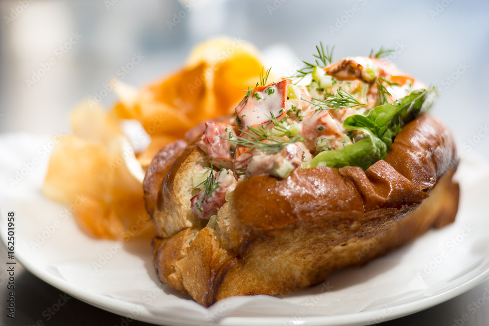 Lobster Roll and Chips