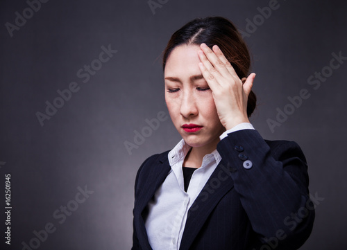 Attractive Modern asian business woman model with Black hair in Suit showing different emotion such as Angry,edgy,shock,be smile,love,wow,glad,cheer,Laughing, smiling, anger, suspicion, fear, surprise