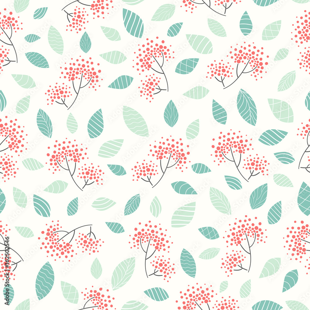 Beautiful floral herb pattern