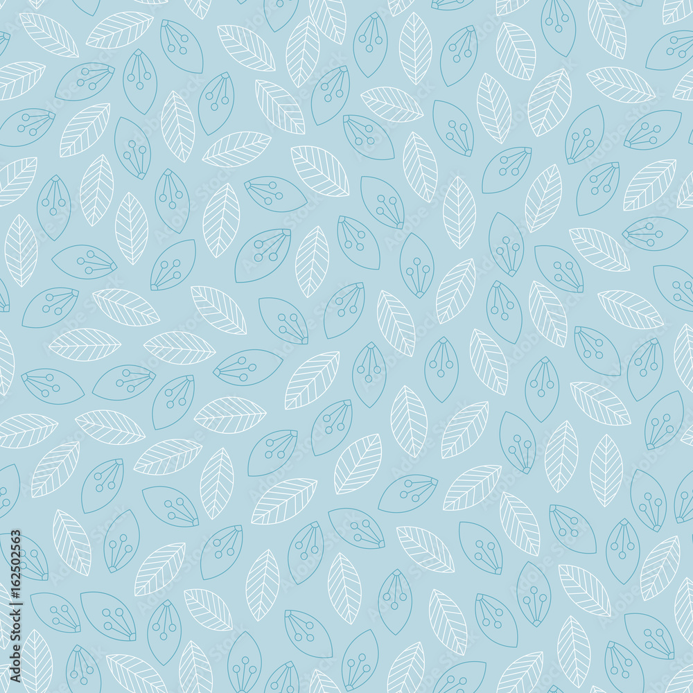 Seamless contoured leaves pattern