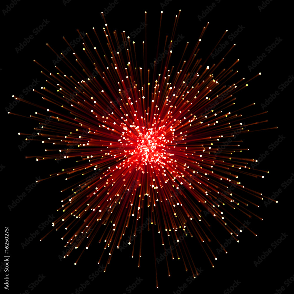 Fototapeta premium Red light sparkling effect texture with neon line rays background.