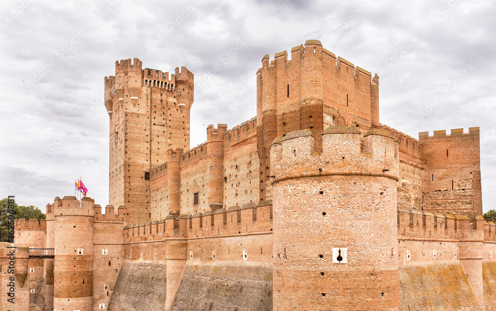 Medina del Campo, Valladolid, Spain, medieval castle of the XIV century called 