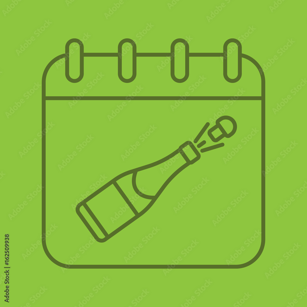 Naklejka premium Holiday color linear icon