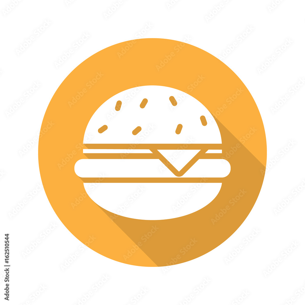Hamburger flat design long shadow glyph icon Hamburger flat design long shadow glyph icon