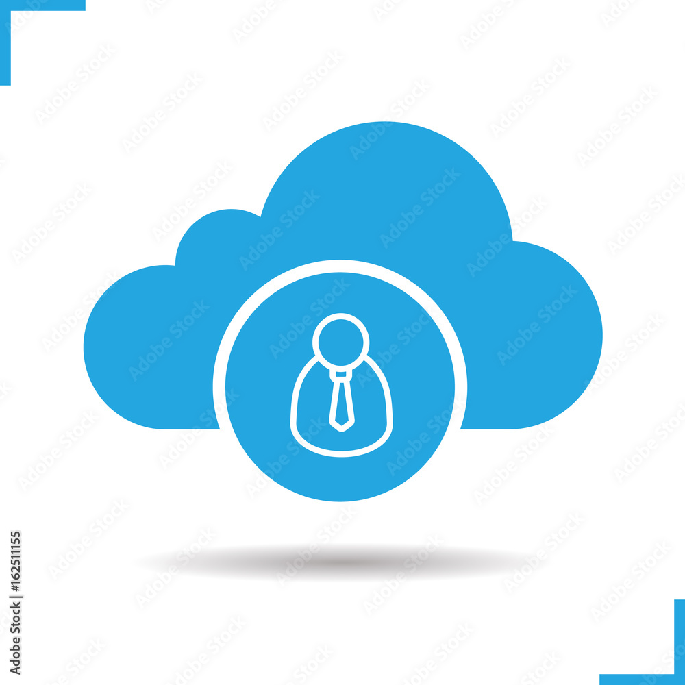 Cloud storage user icon Cloud storage user icon