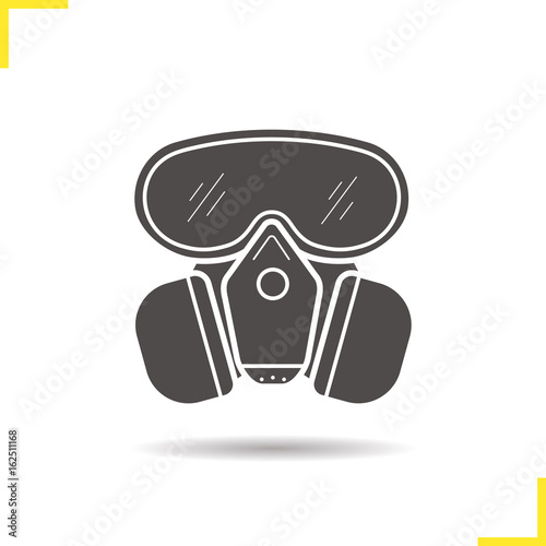 Gas mask glyph icon