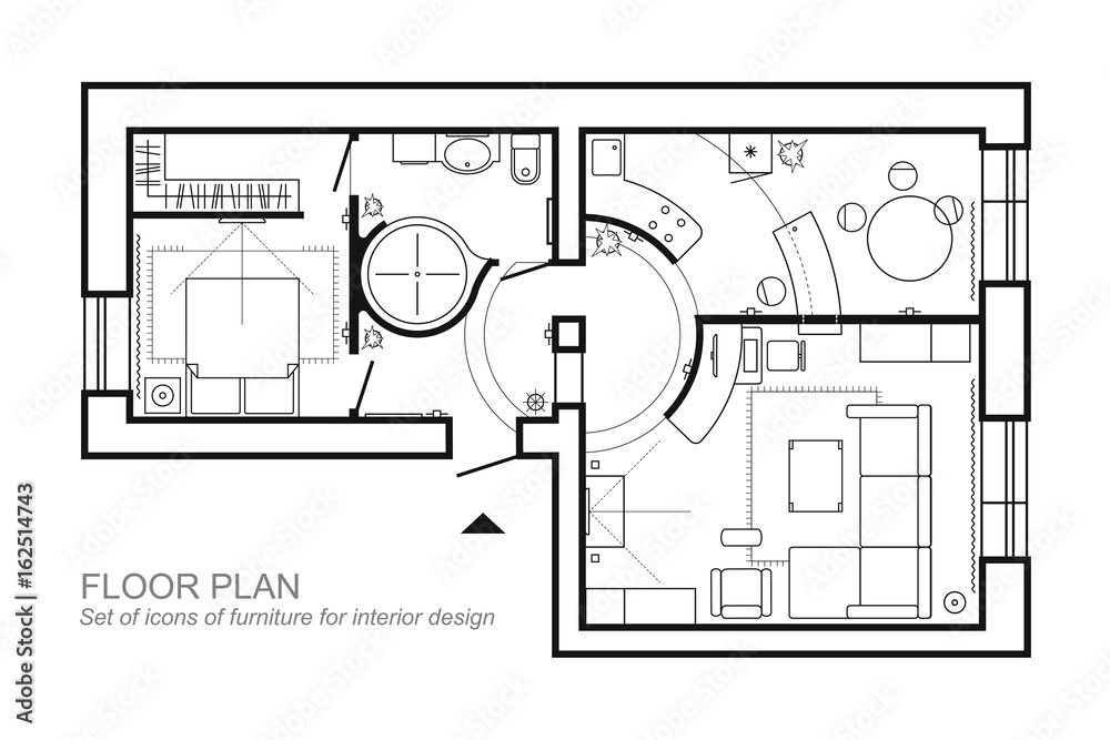 living room technical drawing