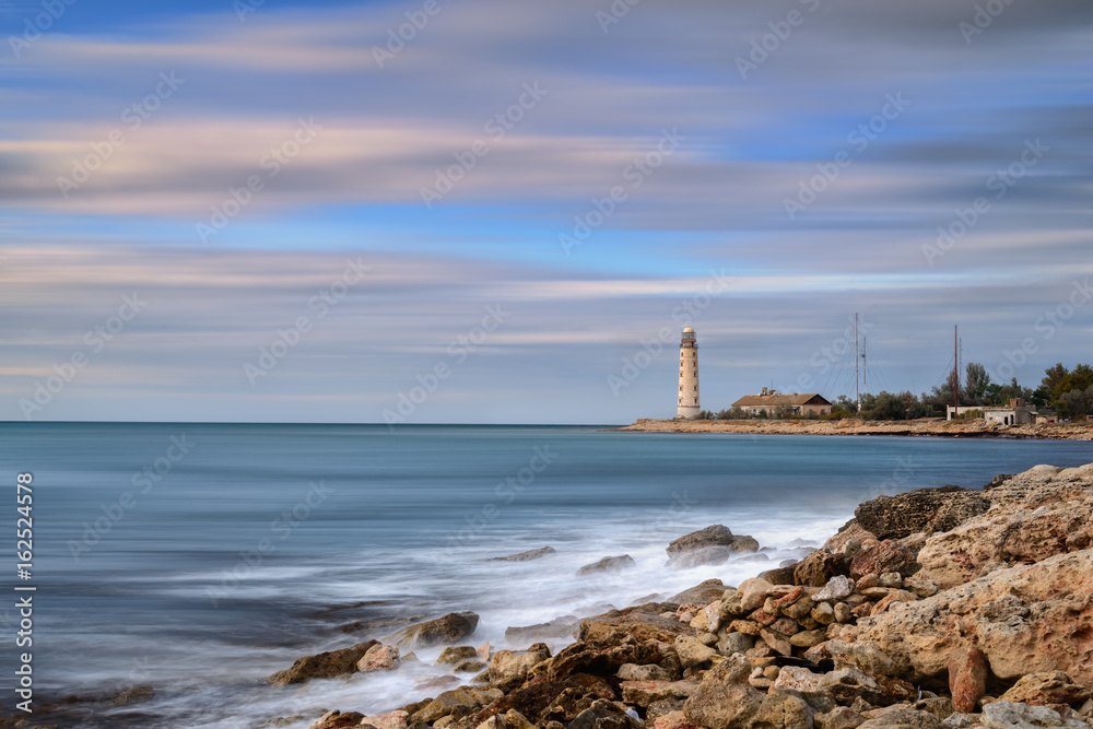 Crimea. Old lighthouse at Cape Chersonese