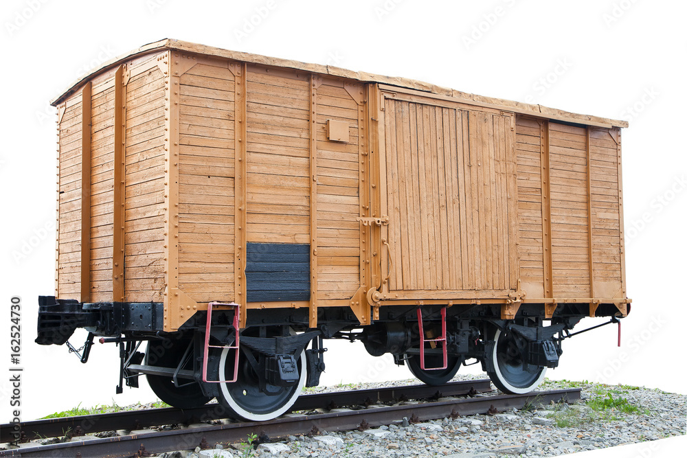 wooden wagon isolated on white background wooden wagon isolated on white background
