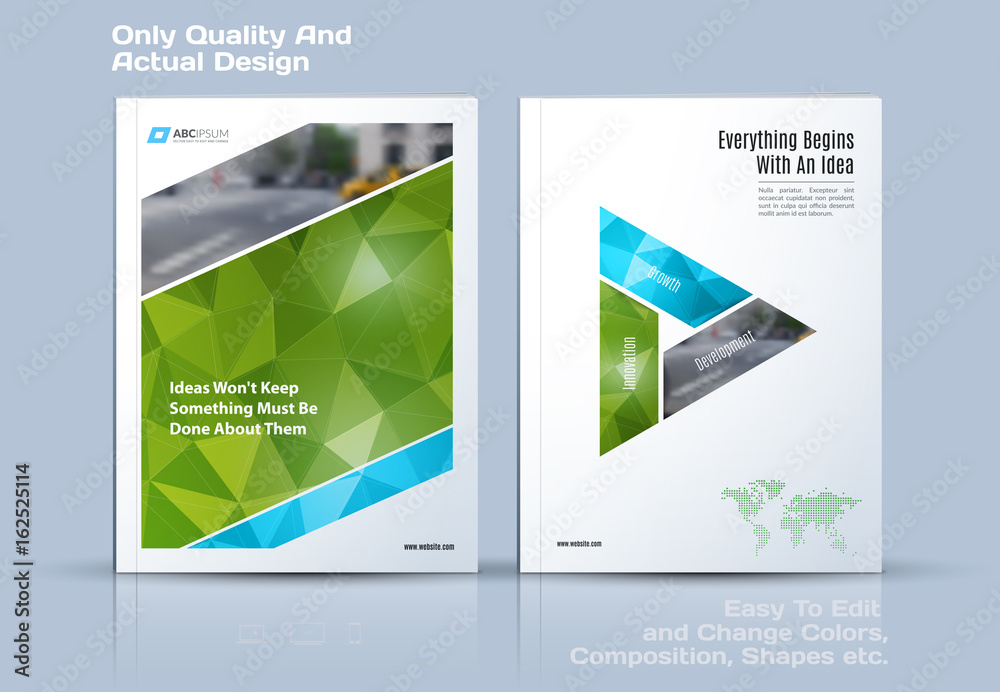 Business vector template, brochure design, abstract annual report, cover modern layout