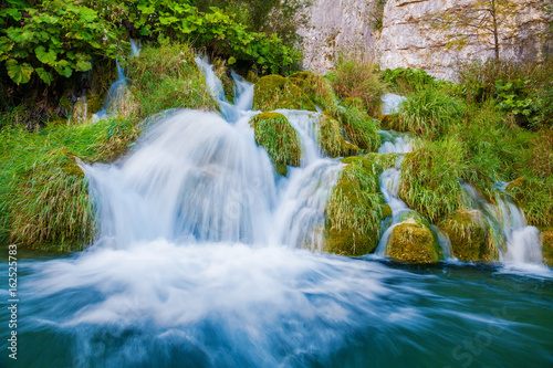 small waterfall in Plitvice National Park