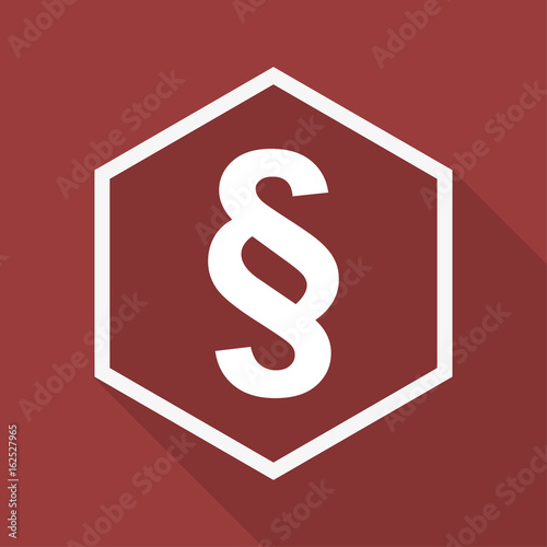 Poly Button mit Schatten - Paragraph - Gesetz