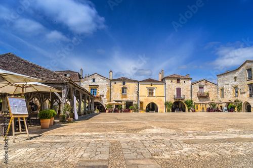 The Dordogne village Montpazier in south east France