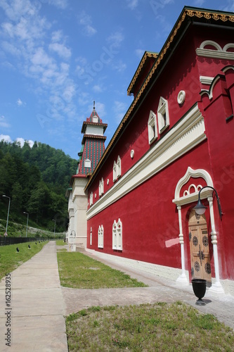 Ancient castle palace. Castle wall. Castle tower. Castles door gate. Castles window walls background. Castles isolated. Castles palace fort landscape background photo