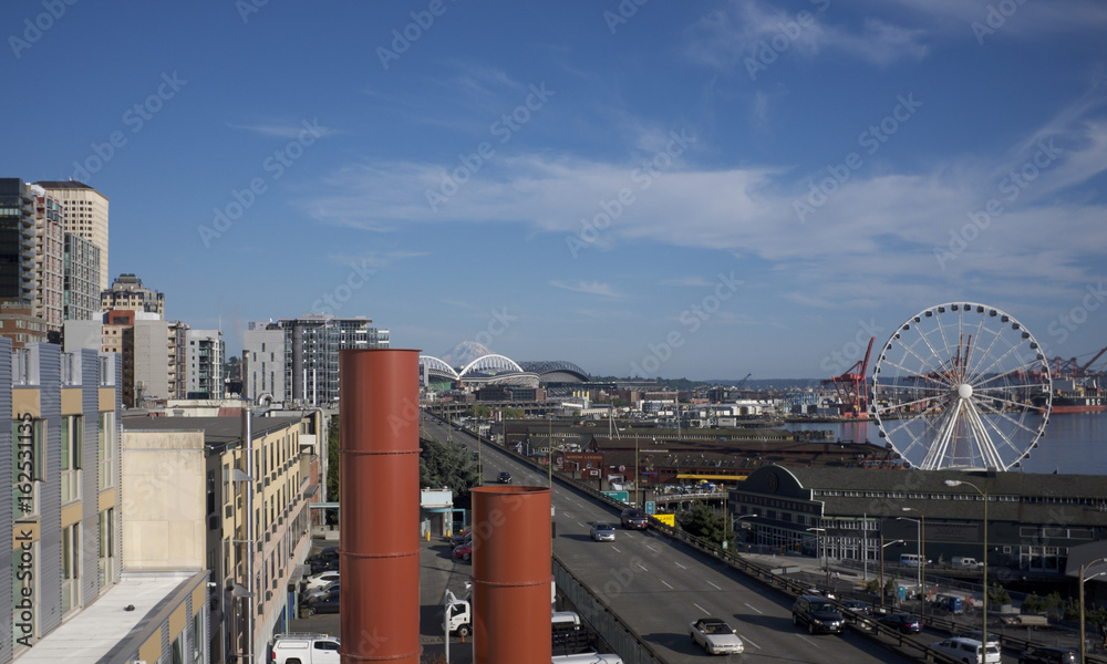 Seattle and Mount Rainer from Pike Place