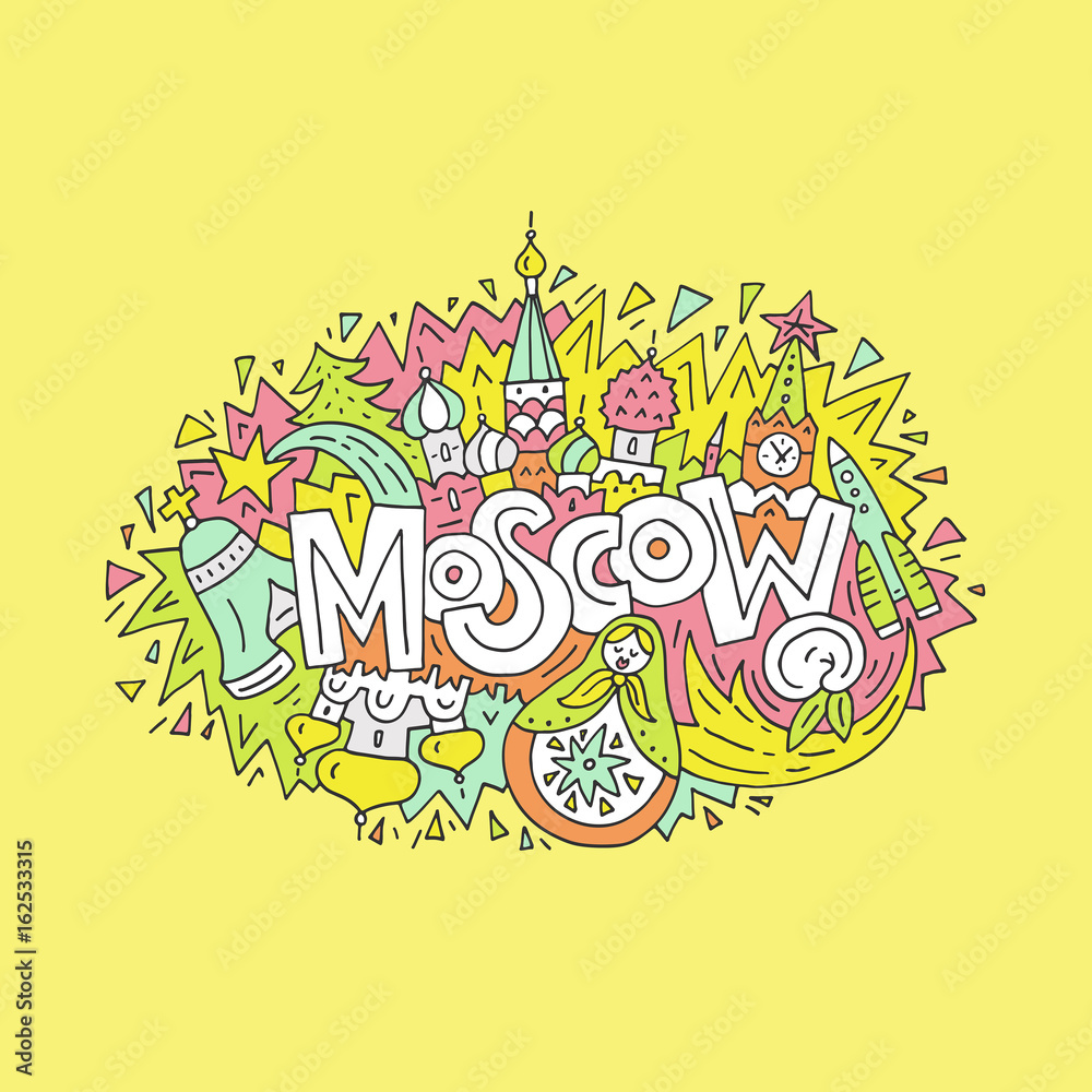 Travel to Moscow Concept