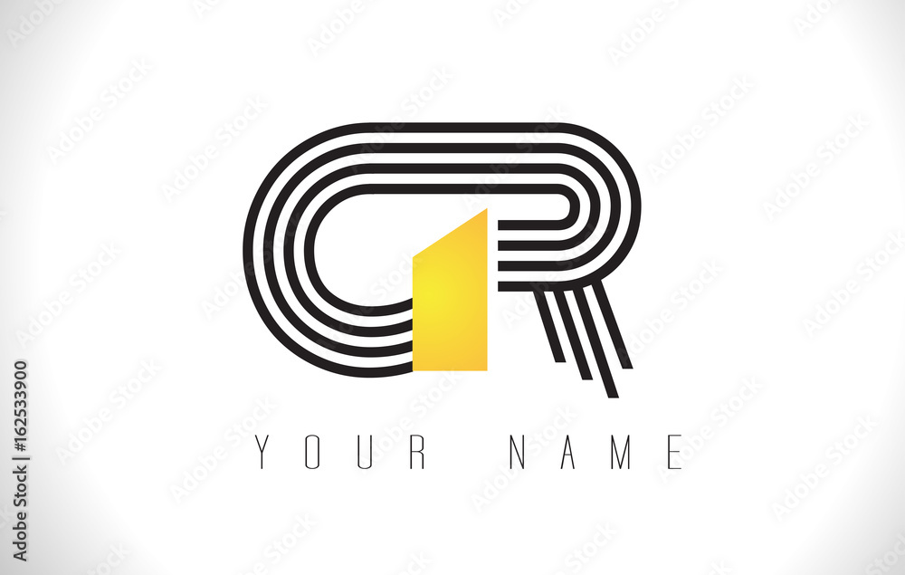 GR Black Lines Letter Logo. Creative Line Letters Vector Template. GR Black Lines Letter Logo. Creative Line Letters Vector Template.