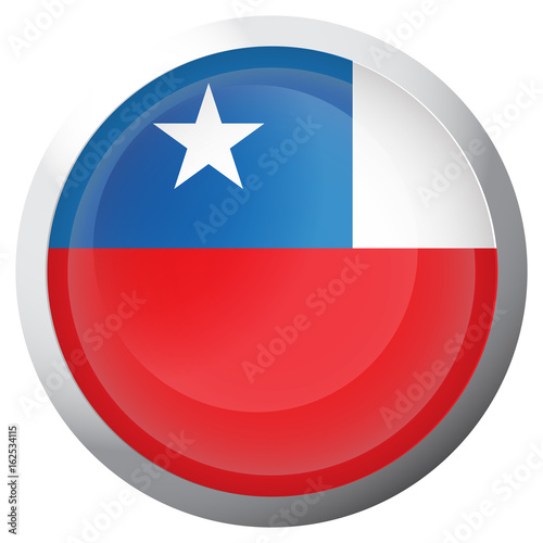 Free Download Isolated flag of Chile on a button, Vector illustration - GFXLoad
