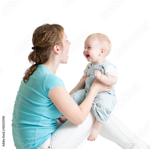 Charming baby boy looking a...