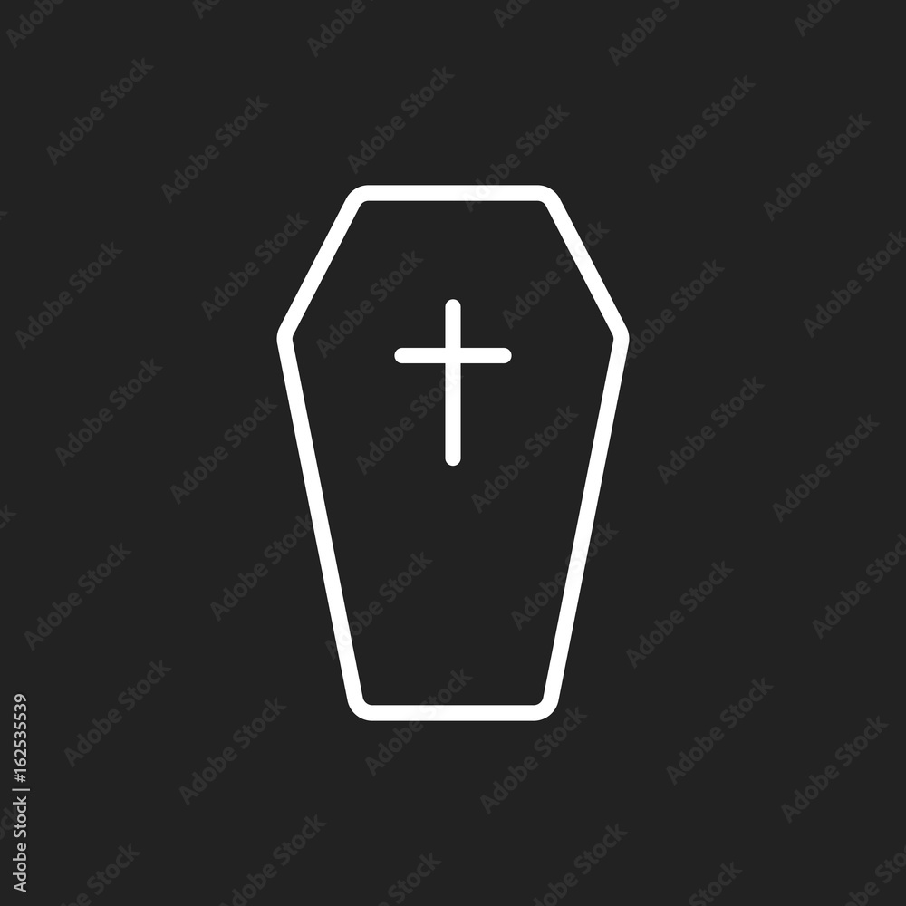 Halloween grave icon in line style. Gravestone vector illustration. Rip tombstone flat icon. Halloween grave icon in line style. Gravestone vector illustration. Rip tombstone flat icon.