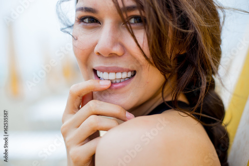 beautiful happy smile for a pretty girl