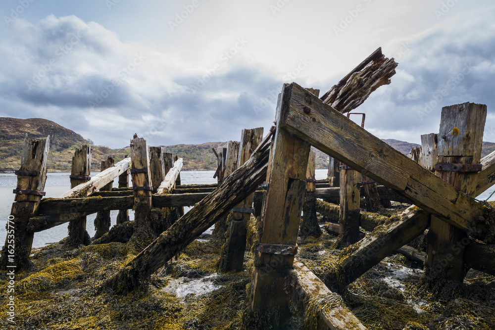 Old Jetty with Sea in Scotland