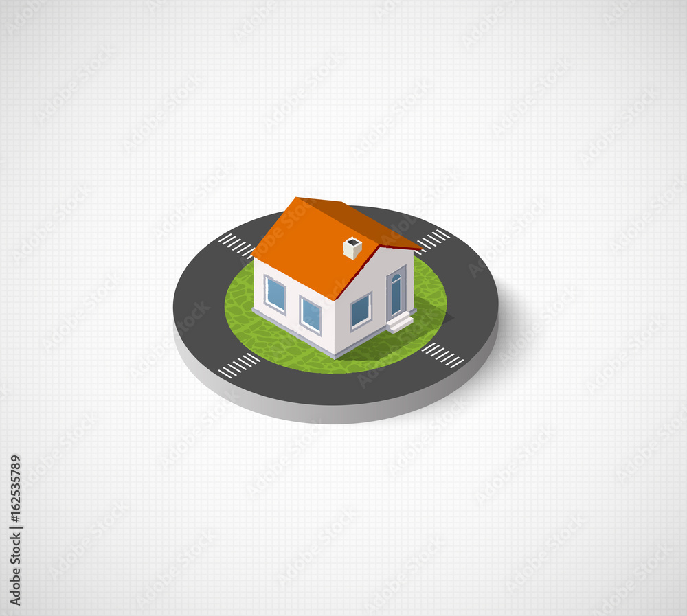Computer internet icon isometric landscape of the city Computer internet icon isometric landscape of the city