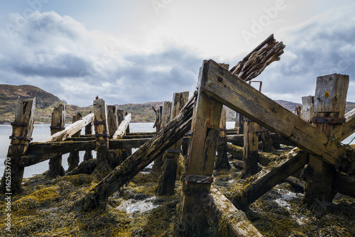 Old Jetty with Sea in Scotland