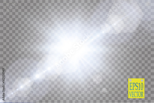Vector transparent sunlight special lens flare light effect.
