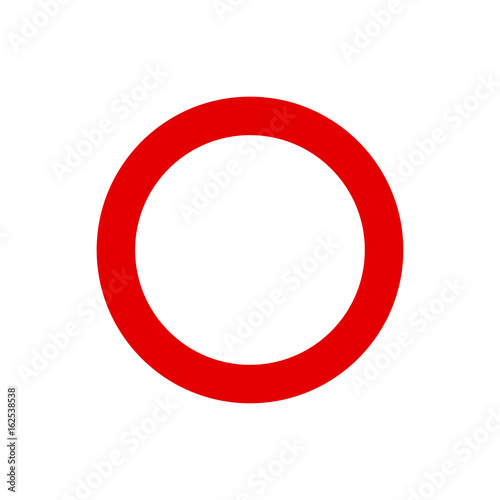 Traffic ban sign, way ban sign. Red circle