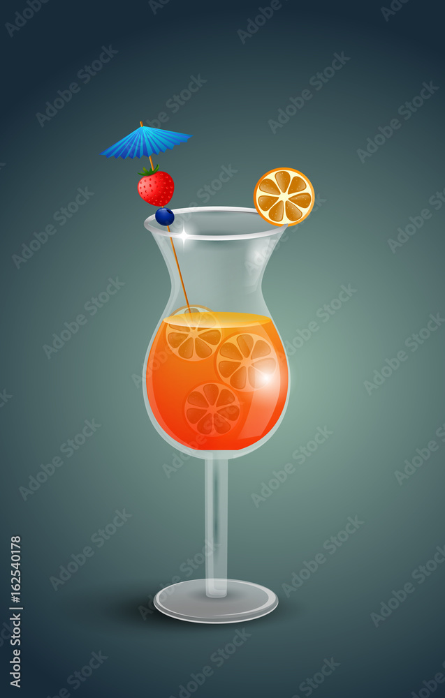 Fresh orange juice with plumeria flowers