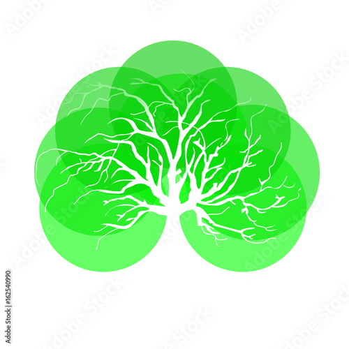 green tree and environment organic logo