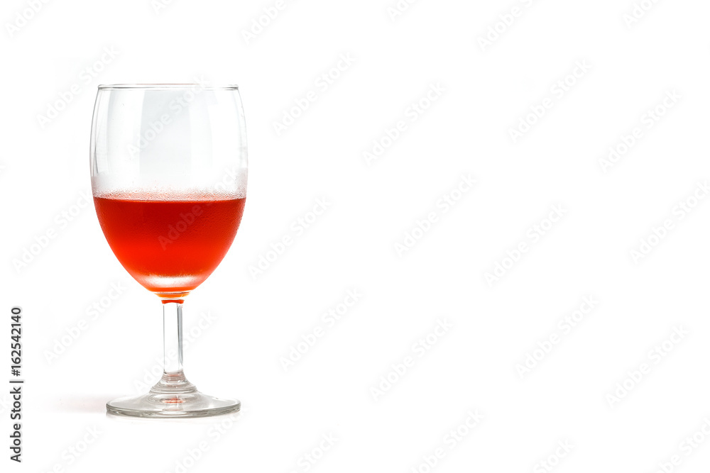 Glass of champagne with red wine. Glass of champagne with red wine.