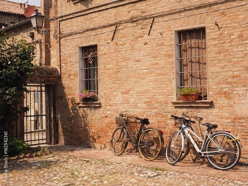  Ancient courtyard with bicycles