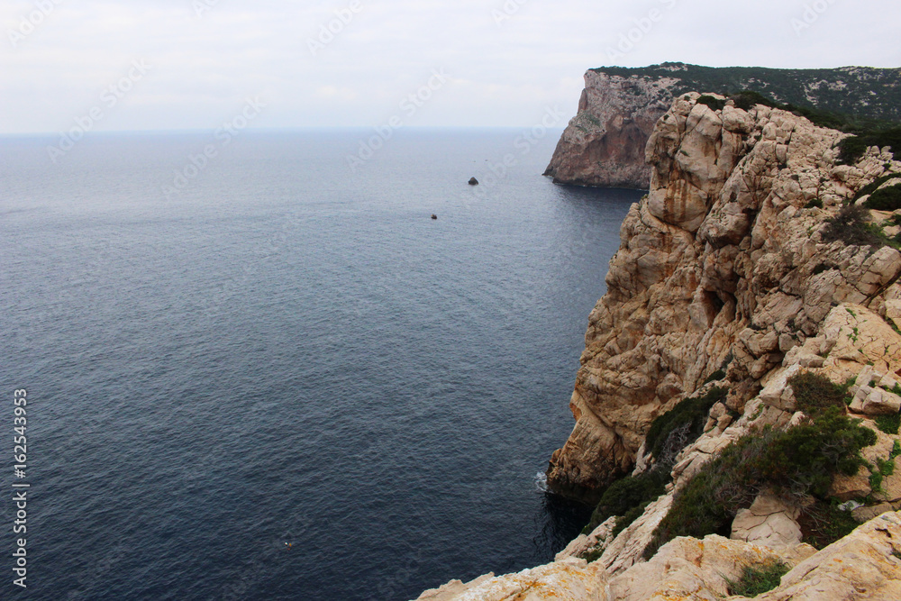 Panoramic view of Capo Caccia Cliff in Sardinia