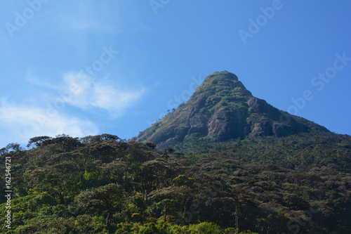 Beautiful morning view of the holy Sri Pada Mountain (Adam's Peak), Sri Lanka