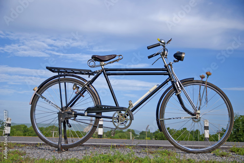 Old bike in Thailand, old bike in dam