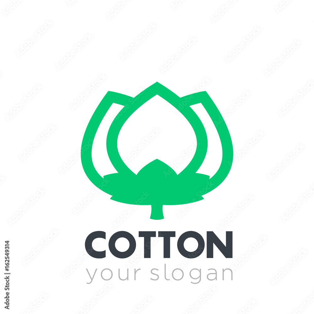 cotton icon, vector logo element