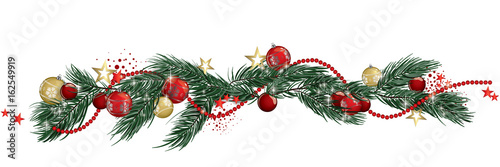 Christmas garland banner