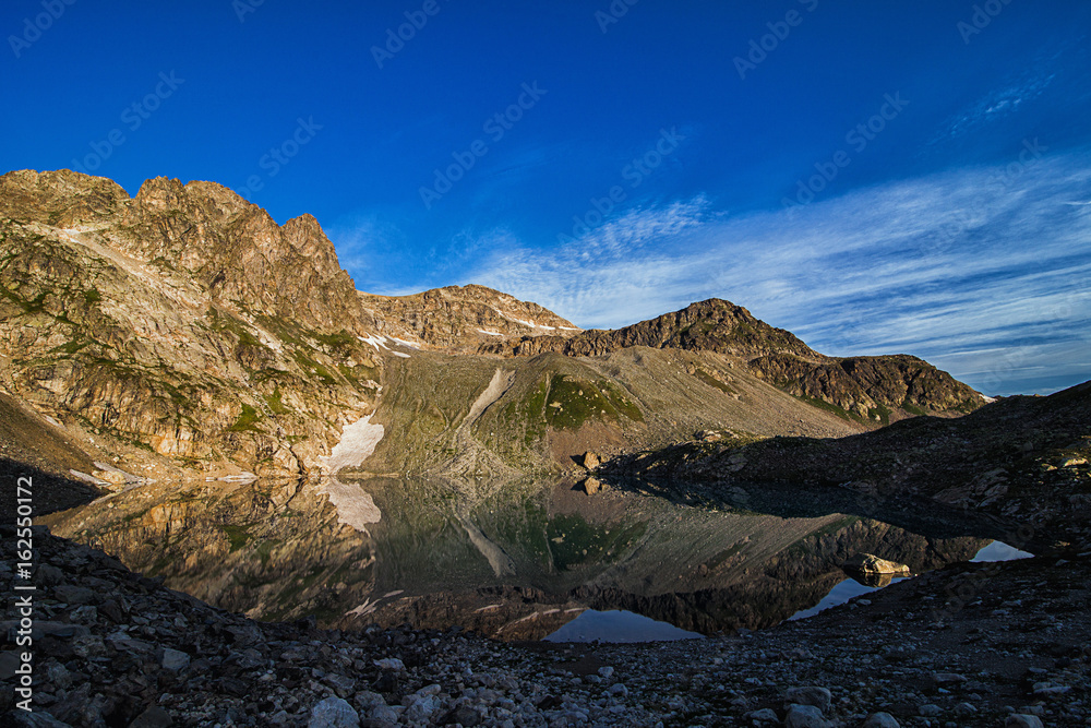 Alpine lake among the rocks